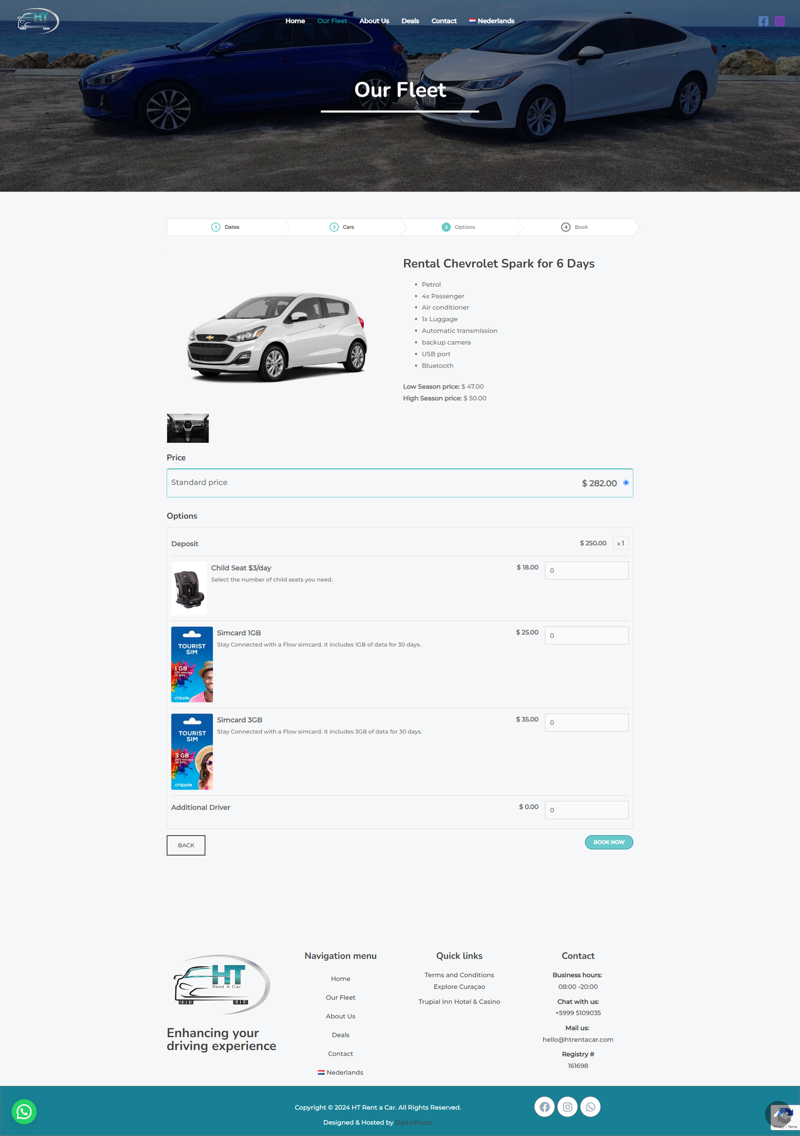 HT screenshot booking
